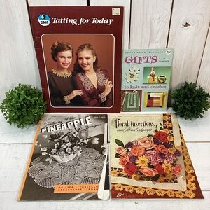 Four Vintage Crochet/Knitting/Tatting Booklets Patterns